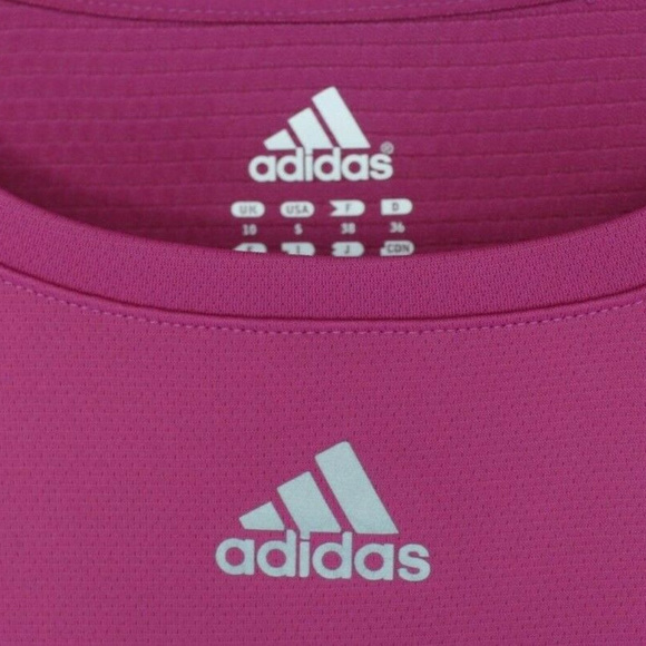 Adidas Womens Dry Wicking Running SHirt Sz S Pink - Picture 2 of 4
